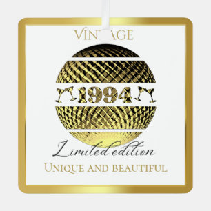  1994 30e verjaardag goud metalen ornament