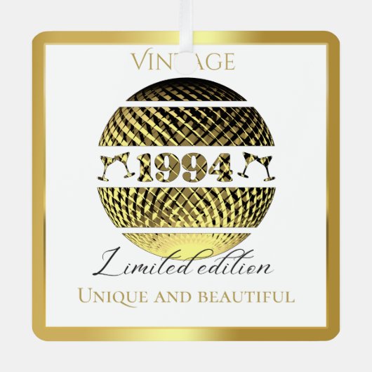 1994 30e verjaardag goud metalen ornament (Voorkant)