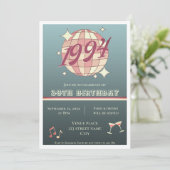 1994 30e verjaardag retro donkerblauw feest kaart (Staand voorkant)