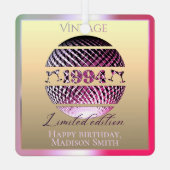  1994 30ste verjaardag roze metalen ornament (Achterkant)