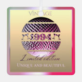  1994 30ste verjaardag roze metalen ornament (Voorkant)