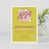 1994 31e verjaardag retro groene partij Uitnodigin Kaart (Staand voorkant)