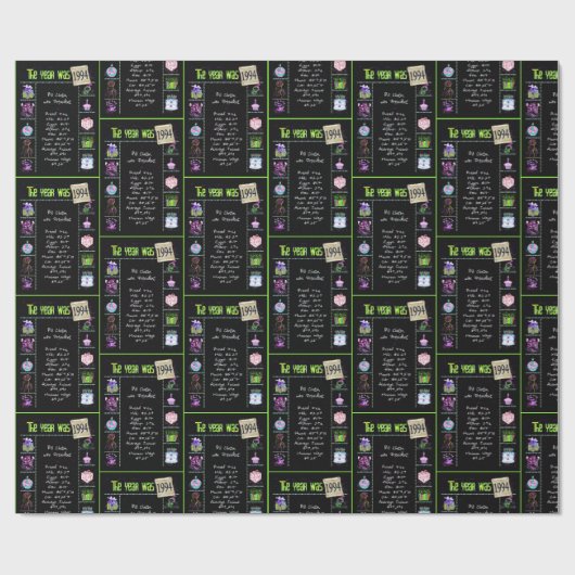 1994 Geboortejaar Trivia Cadeaupapier (Vlak)