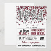 1994 High School College Reunion Uitnodiging (Voorkant / Achterkant)