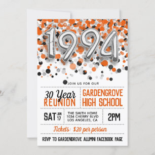 1994 High School College Reunion Uitnodiging