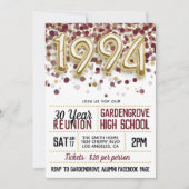 1994 High School College Reunion Uitnodiging (Voorkant)