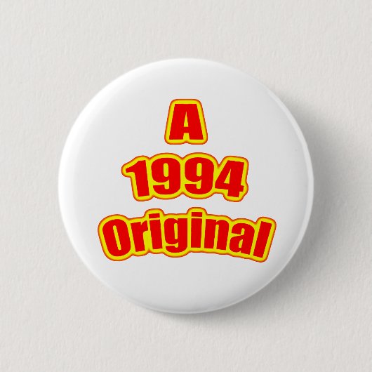 1994 Origineel Rood Ronde Button 5,7 Cm (Voorkant)