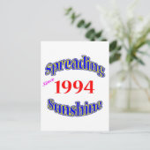 1994 Spreading Sunshine Briefkaart (Staand voorkant)