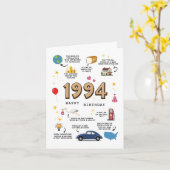 1994 Verjaardag Kaart voor zoon of dochter (Gele Bloem)