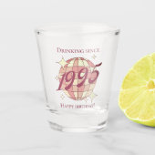  1995 30ste verjaardag retro paarse shot glas (Voorkant)