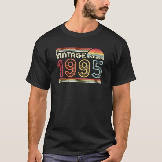 1995 'Birthday'-cadeauretrostijl T-shirt (Voorkant)