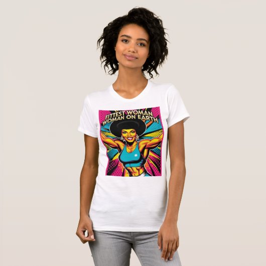 1995 De fitste vrouw op aarde T-shirt (Voorkant volledig)