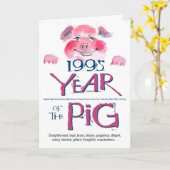 1995 de Grappige Verjaardag van het Varken van de Kaart (Gele Bloem)