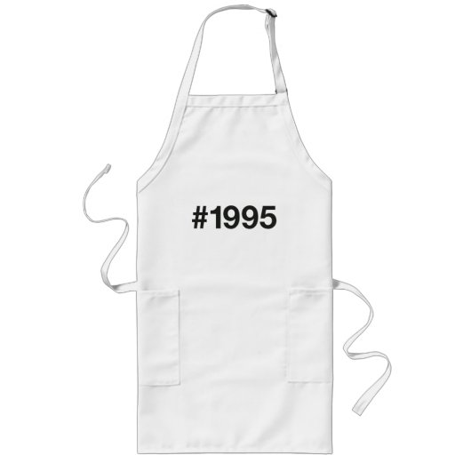 1995 Hashtag 30 Verjaardag Jubileum Lang Schort (Voorkant)