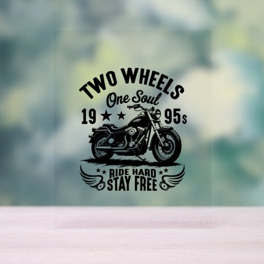 1995 Motorfiets  Acryl Bord (Neutraal)