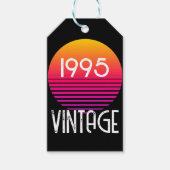 1995 Neon Retro Stripe Zon 30e Verjaardag Cadeaulabel (Voorkant)