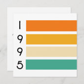 1995 Retro Stripe Sunset  Bedankkaart (Voorkant / Achterkant)