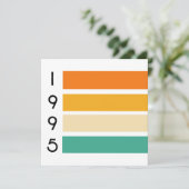 1995 Retro Stripe Sunset  Kaart (Staand voorkant)