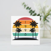 1995 Retro Stripe Sunset  Kaart (Staand voorkant)