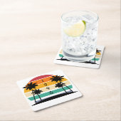 1995 Retro Stripe Sunset Kartonnen Onderzetters (Insitu)