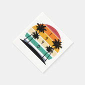 1995 Retro Stripe Sunset  Servet (Hoek)