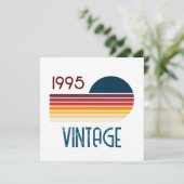 1995 Retro Stripe Zon 30e Verjaardag Bedankkaart (Staand voorkant)