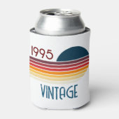  1995 Retro Stripe Zon 30e Verjaardag Blikjeskoeler (Blikje Voorkant)