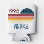  1995 Retro Stripe Zon 30e Verjaardag Blikjeskoeler (Achterkant)