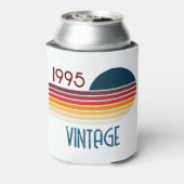  1995 Retro Stripe Zon 30e Verjaardag Blikjeskoeler (Blikje Achterkant)