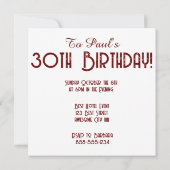  1995 Retro Stripe Zon 30e Verjaardag Kaart (Achterkant)