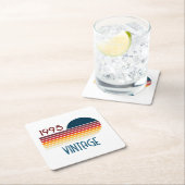 1995 Retro Stripe Zon 30e Verjaardag Kartonnen Onderzetters (Insitu)