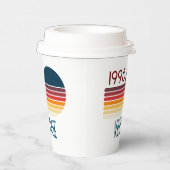  1995 Retro Stripe Zon 30e Verjaardag Papieren Bekers (Rechts)