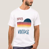  1995 Retro Stripe Zon 30e Verjaardag T-shirt (Voorkant)