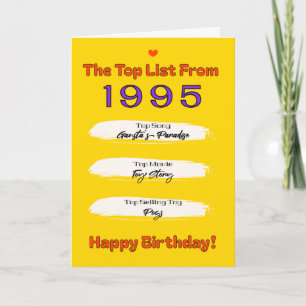 1995 Top Lijst Verjaardag Kaart