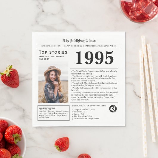 1995 Verjaardag Trivia Servet (Insitu)