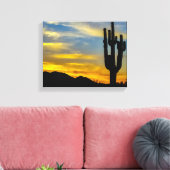 1996-2-Arizona Woestijn bij zonsondergang Canvas Afdruk (Insitu (Woonkamer))