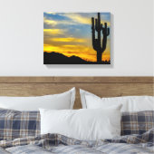 1996-2-Arizona Woestijn bij zonsondergang Canvas Afdruk (Insitu (Slaapkamer))