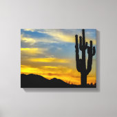 1996-2-Arizona Woestijn bij zonsondergang Canvas Afdruk (Voorkant)