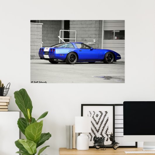 1996 Corvette Grand Sport Poster (Thuiskantoor)