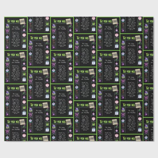 1996 Geboortejaar Trivia Cadeaupapier (Vlak)