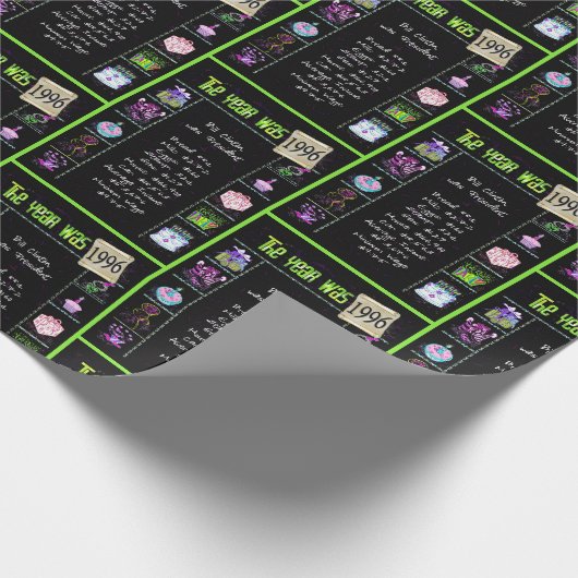 1996 Geboortejaar Trivia Cadeaupapier (Hoek)