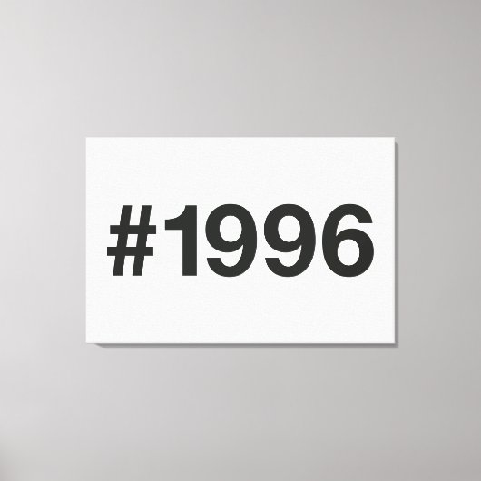 1996 Hashtag 29 Verjaardag Jubileum Canvas Afdruk (Voorkant)