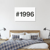 1996 Hashtag 29 Verjaardag Jubileum Canvas Afdruk (Insitu (Slaapkamer))