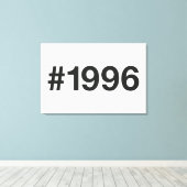 1996 Hashtag 29 Verjaardag Jubileum Canvas Afdruk (Insitu (Houten vloer))