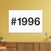 1996 Hashtag 29 Verjaardag Jubileum Canvas Afdruk (Insitu (Woonkamer))