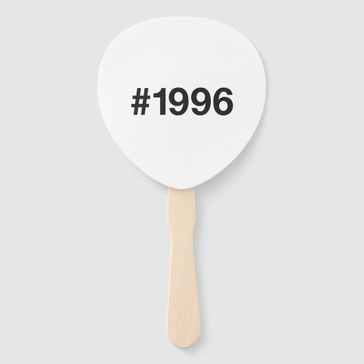 1996 Hashtag 29 Verjaardag Jubileum Handwaaier (Voorkant)