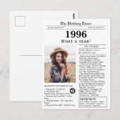 1996 Kranten Verjaardagskaart Briefkaart (Voorkant / Achterkant)