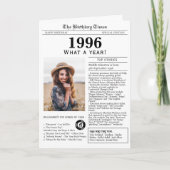 1996 Kranten Verjaardagskaart Kaart (Voorkant)