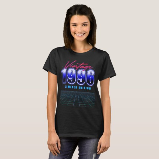  1996 Retro Synthwave esthetisch T-shirt (Voorkant volledig)