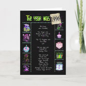 1996 Verjaardag Leuke Feiten Kaart (Voorkant)